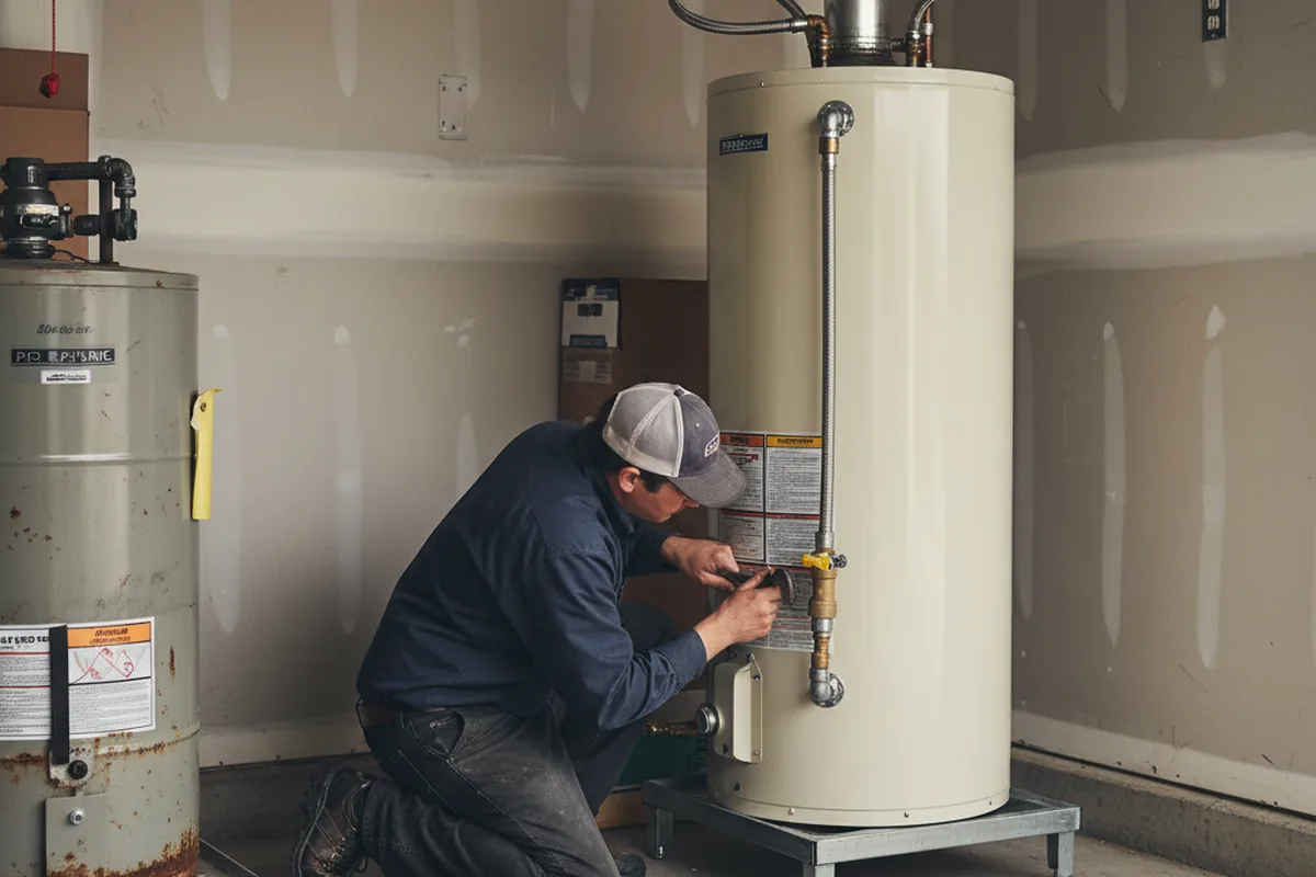 Water heater and shutoff valve replacement in Hardyville