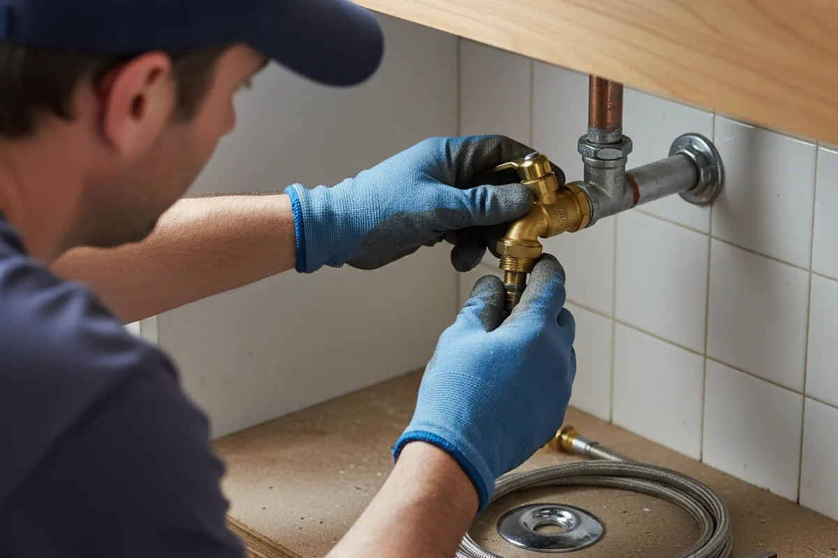 Shutoff valve and fitting work during Faucet and Fixture Repair in Hardyville